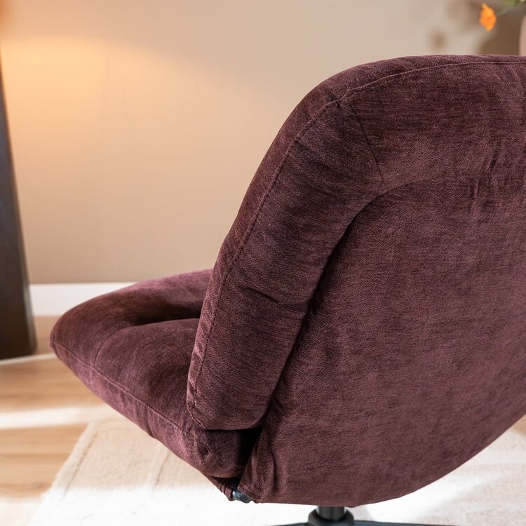 Fauteuil Sara draaibaar velvet paars