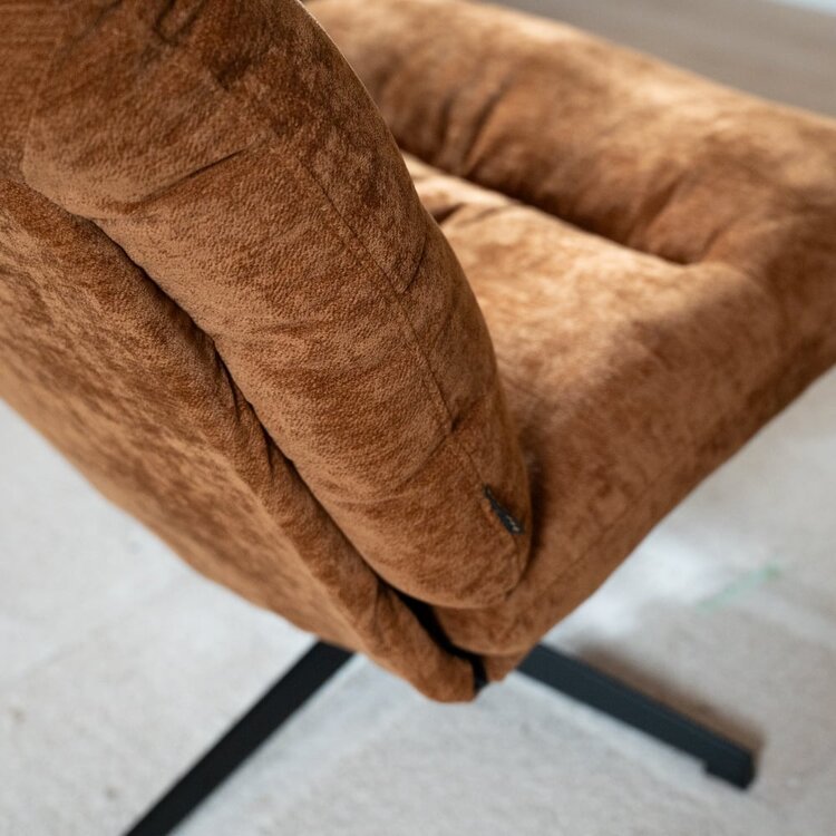 Fauteuil Sara draaibaar velvet oker