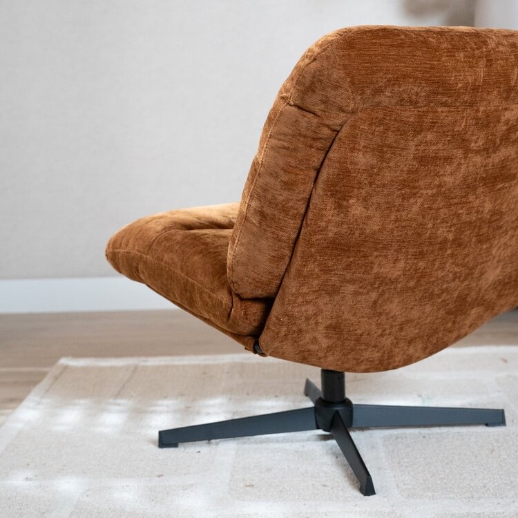 Fauteuil Sara draaibaar velvet oker