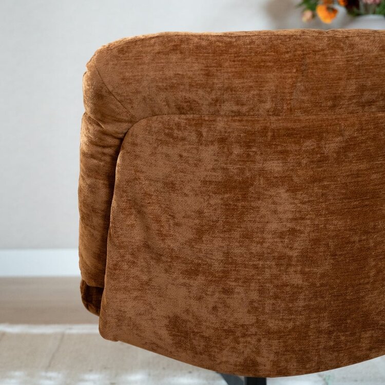Fauteuil Sara draaibaar velvet oker