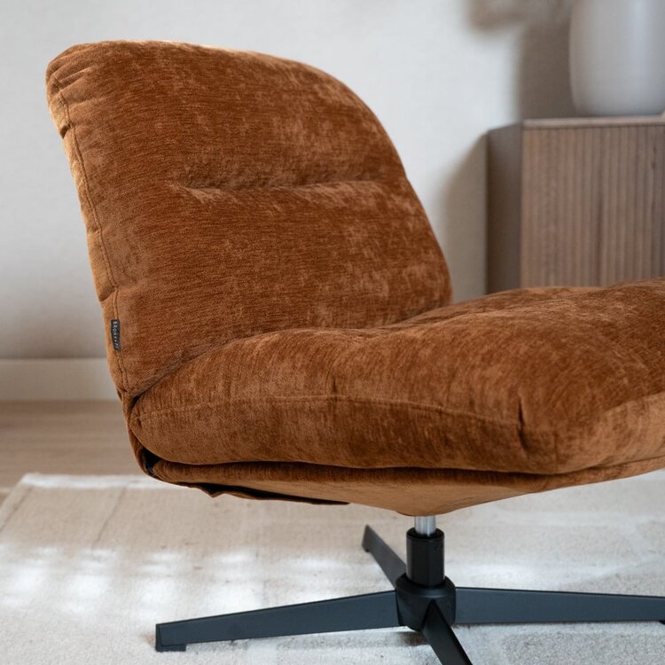 Fauteuil Sara draaibaar velvet oker