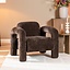Fauteuil Tess velvet bruin