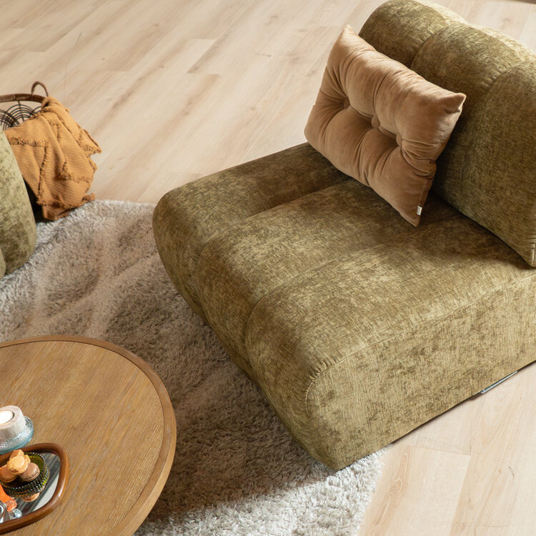 Fauteuil Luca chenille olijf groen