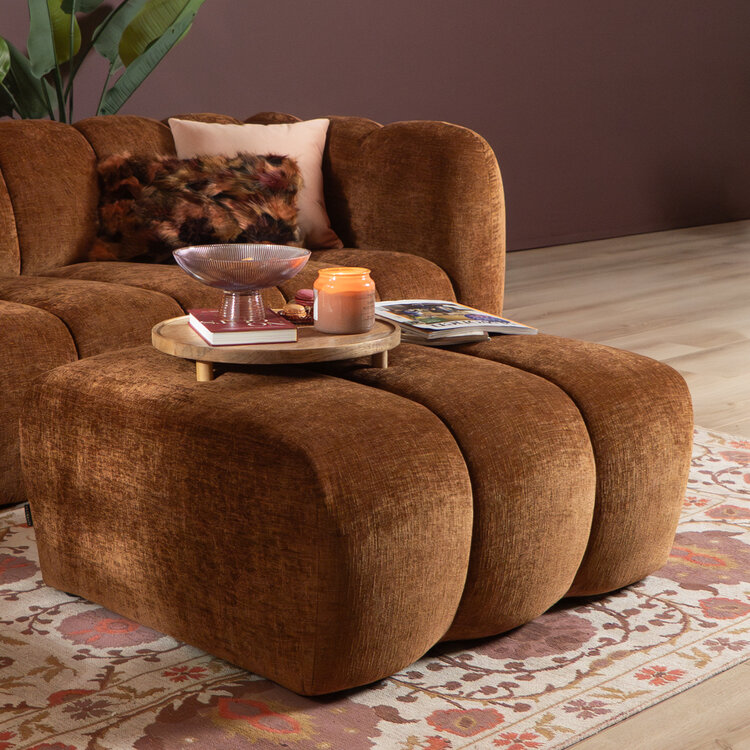 Hocker Luca chenille koper