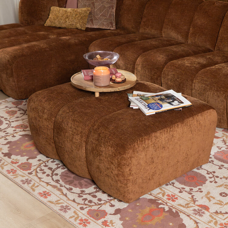 Hocker Luca chenille koper
