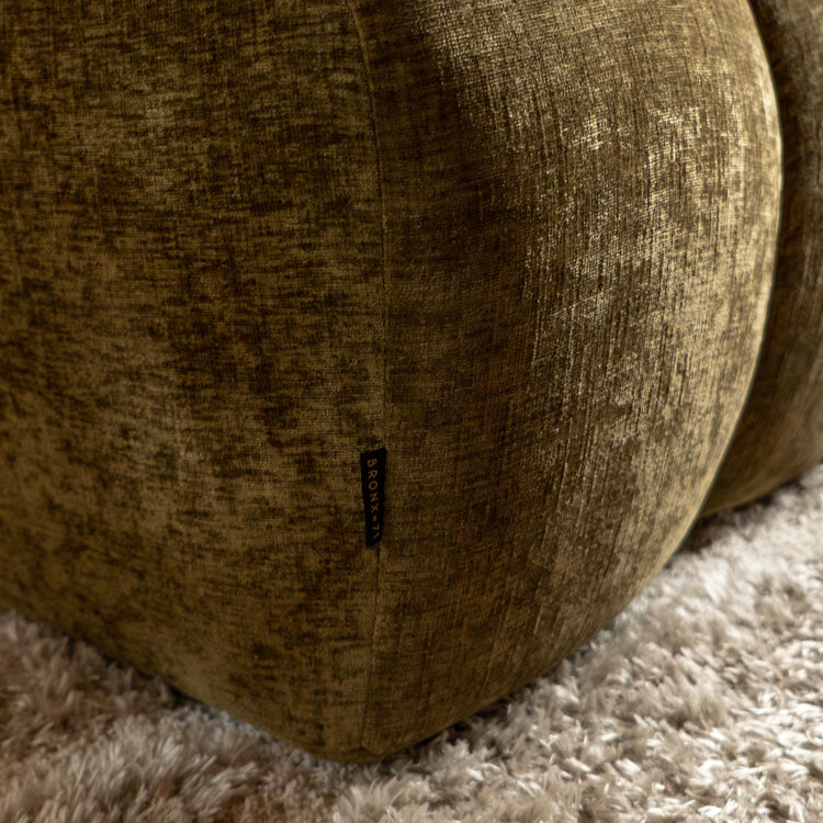 Hocker Luca chenille olijfgroen