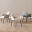 Scandinavische eetkamerstoel Sten gerecyclede stof beige