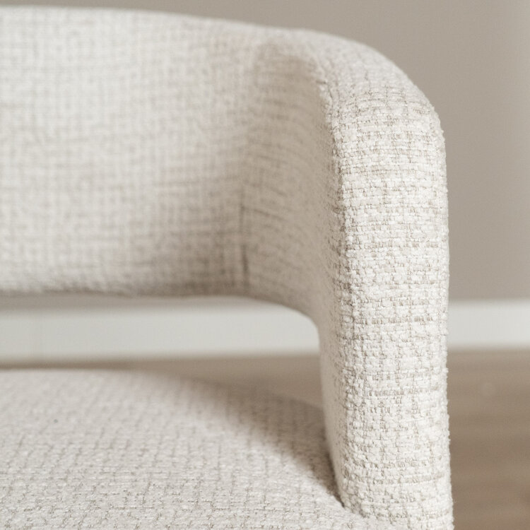Draaifauteuil Gino gemêleerde stof beige