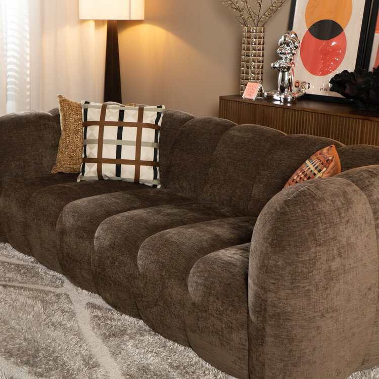 3-zitsbank Luca chenille mocha