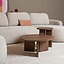 Salontafel set Aya ø40 en ø68 cm walnut