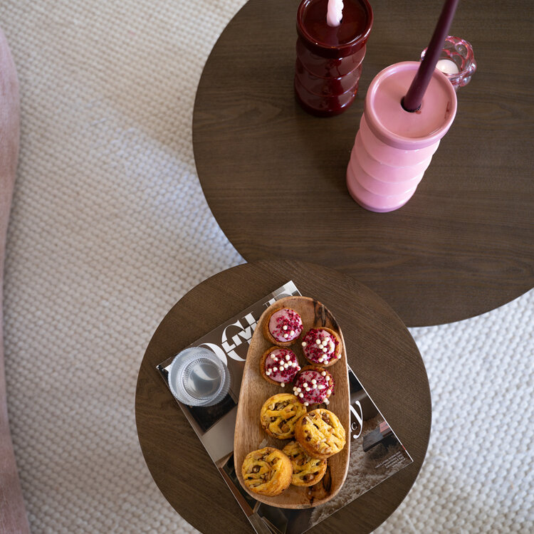 Salontafel set Aya ø40 en ø68 cm walnut