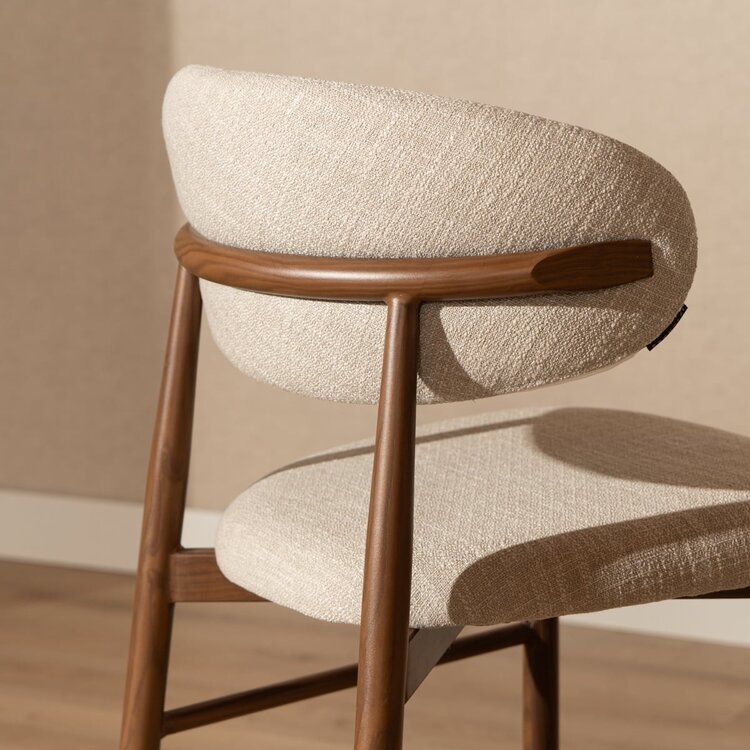 Barkruk Lara linnen taupe 70 cm