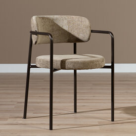 Velvet eetkamerstoel Gio taupe