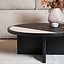 Salontafel Maeva Ø80 cm zwart eiken