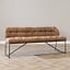 Eetkamerbank Abel cognac microvezel 185 cm