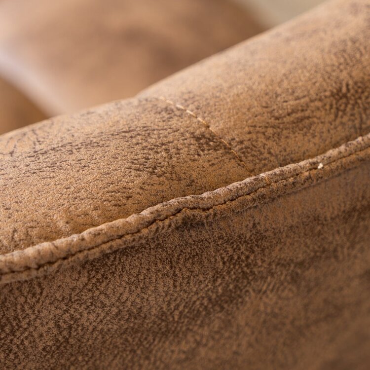 Eetkamerbank Abel cognac microvezel 185 cm