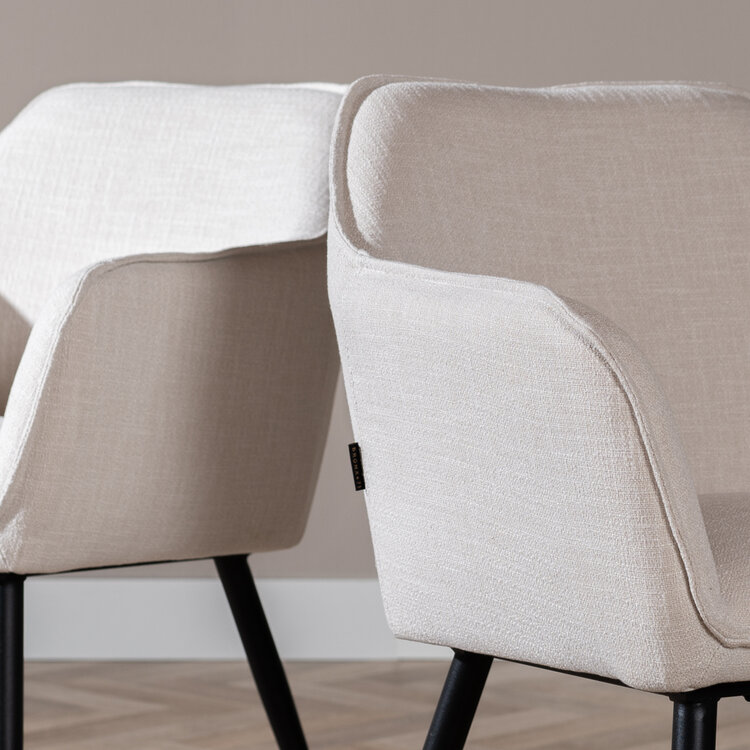Eetkamerstoel Ciara linnen off white