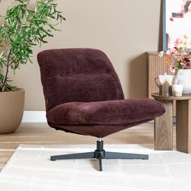 Fauteuil Sara draaibaar velvet paars
