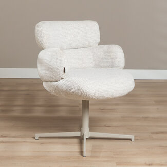 Eetkamerstoel Coco gemêleerde stof beige