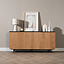 Dressoir Haley zwart/blank eiken 160 cm
