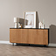 Dressoir Haley zwart/blank eiken 160 cm