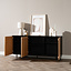 Dressoir Haley zwart/blank eiken 160 cm