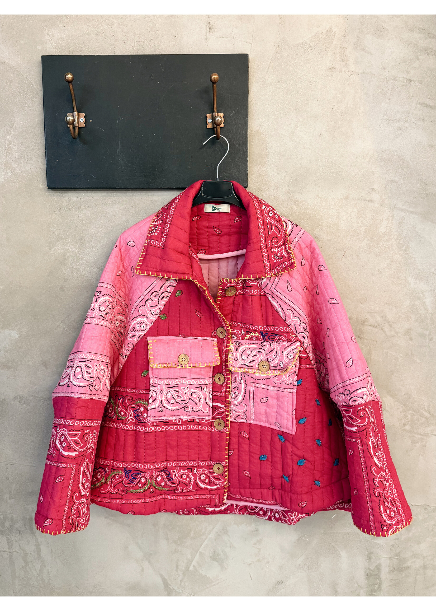 Pink Patchwork Jacket - One Size
