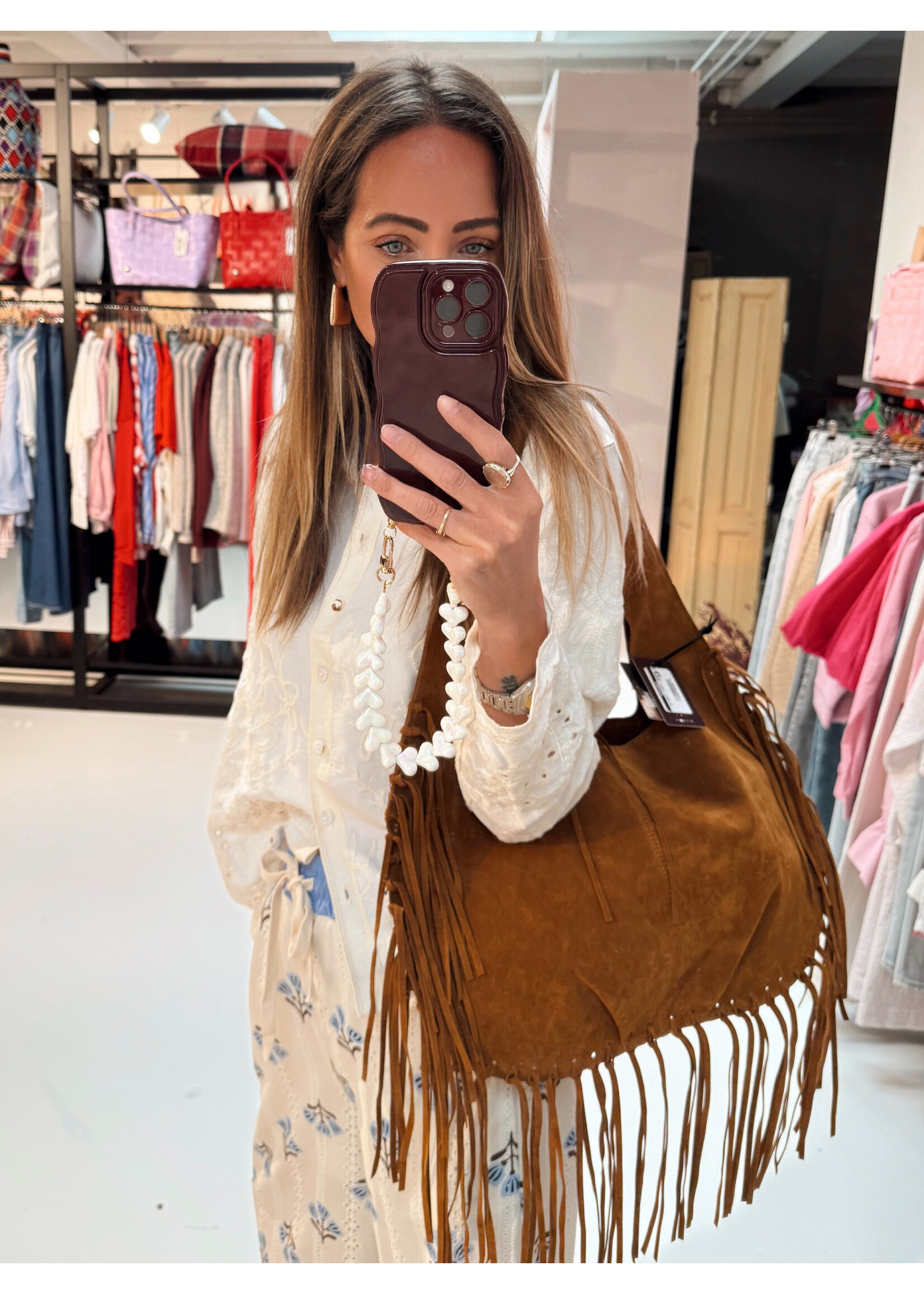 Camel Fringe Bag