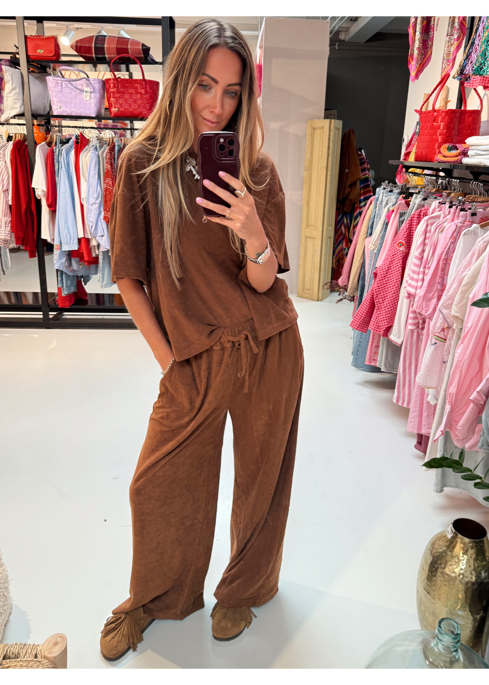 Terry Cloth Pants - Brown