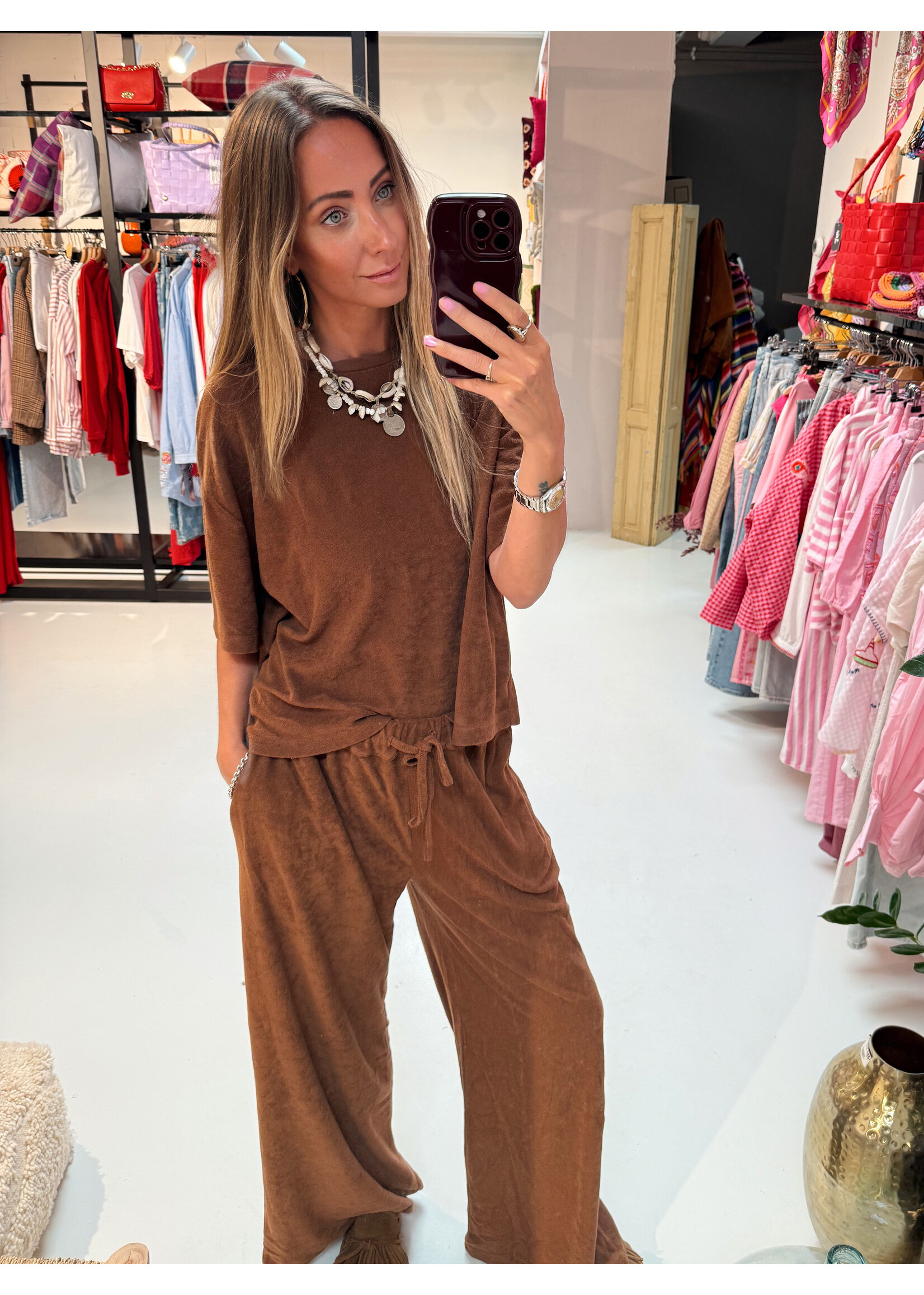 Terry Cloth Pants - Brown