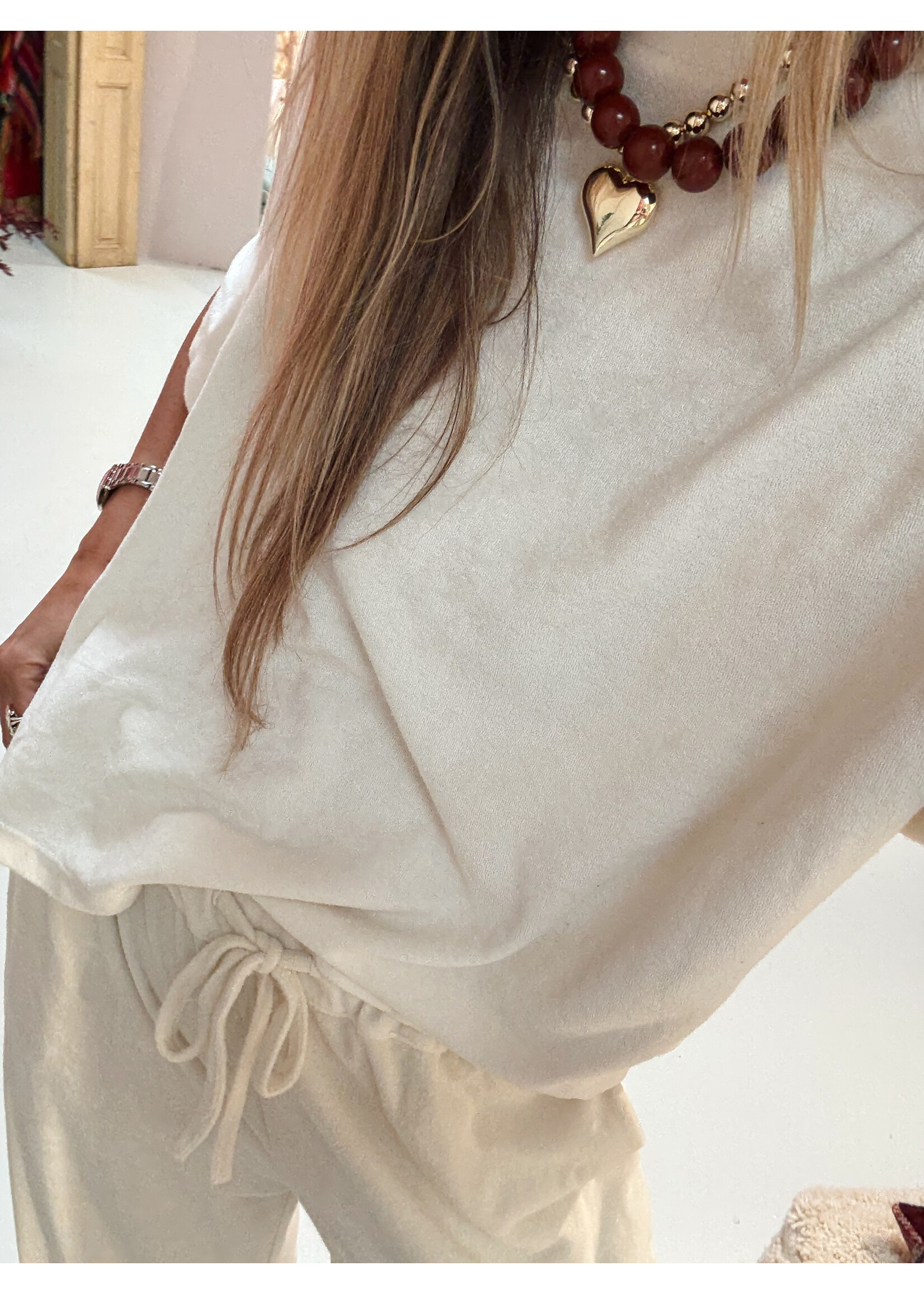 Terry Cloth Pants - Creme