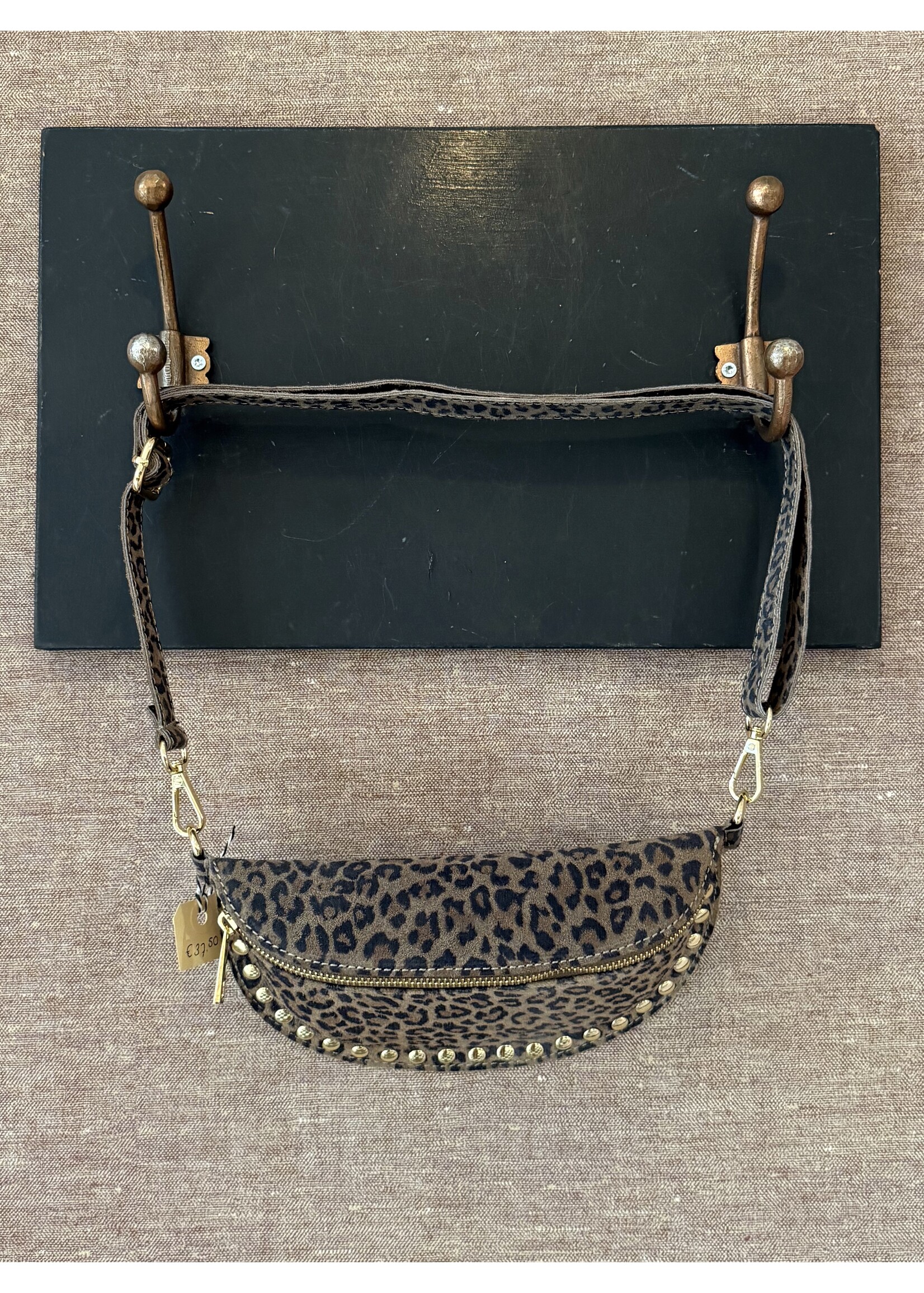 Bag Leather Leopard - Studded Fanny