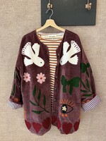 Jacket - Purple Embroidery Velvet