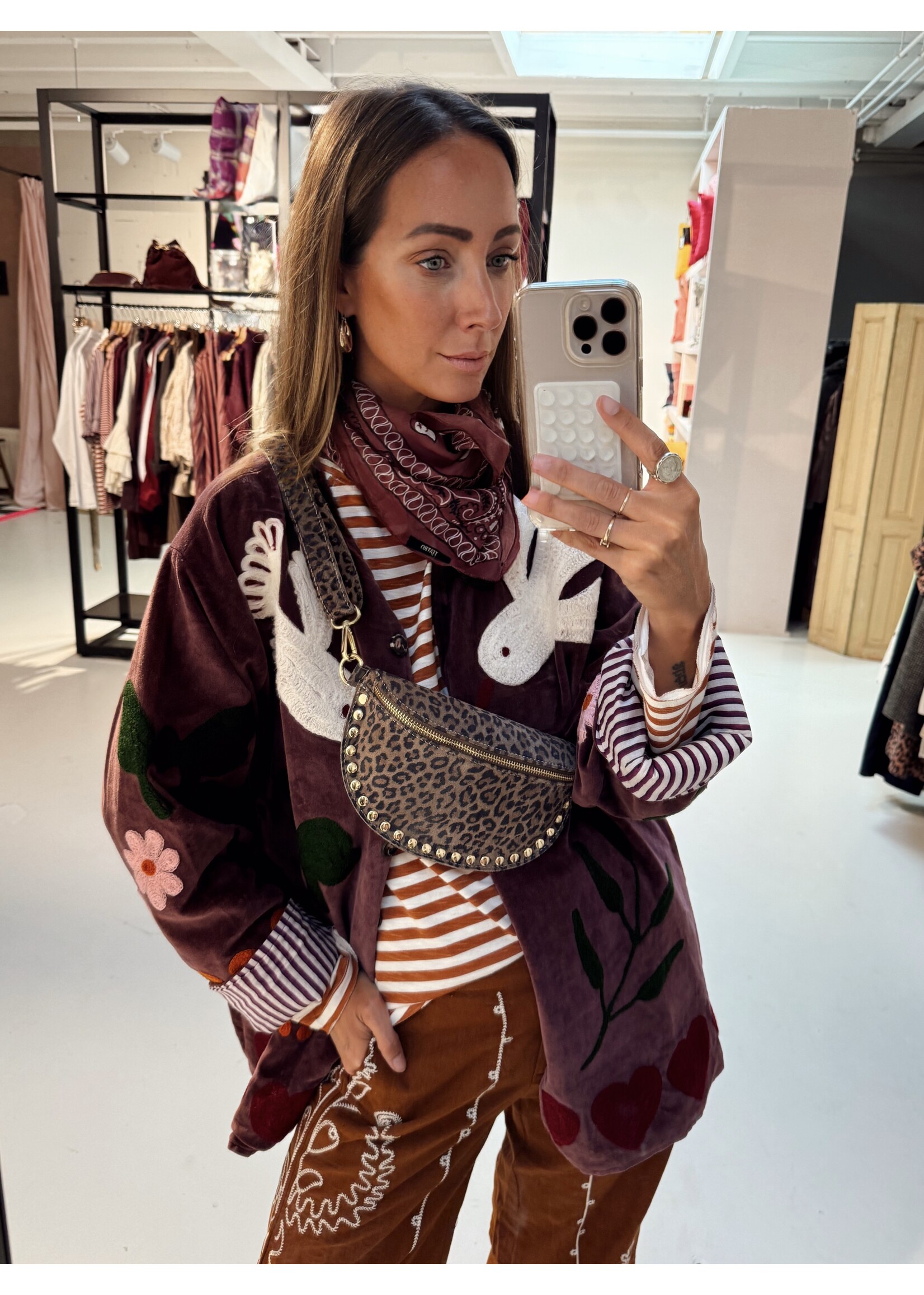Jacket - Purple Embroidery Velvet