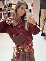 Bag Suede Heart - Bordeaux