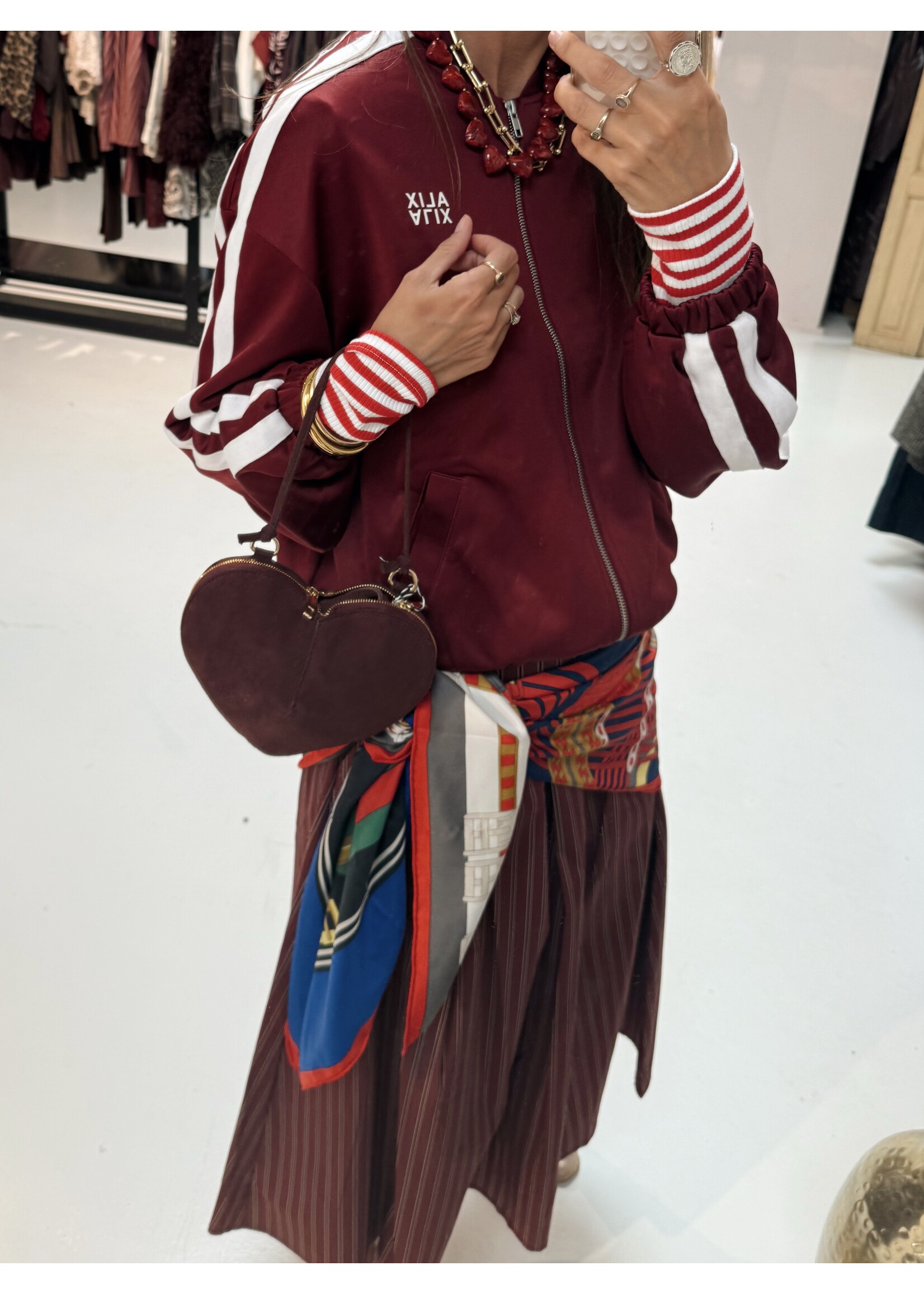 Skirt Bordeaux Striped