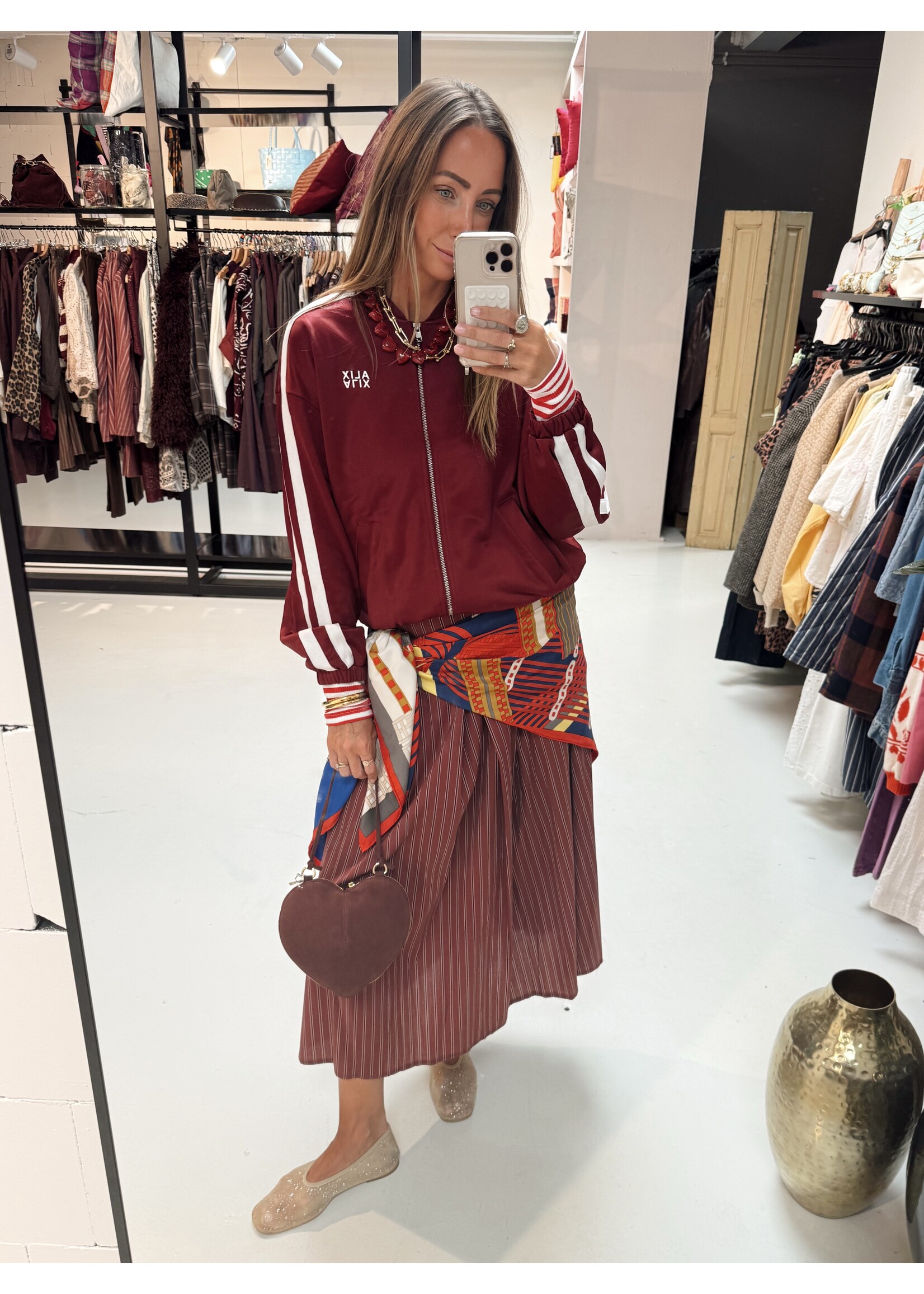 Skirt Bordeaux Striped