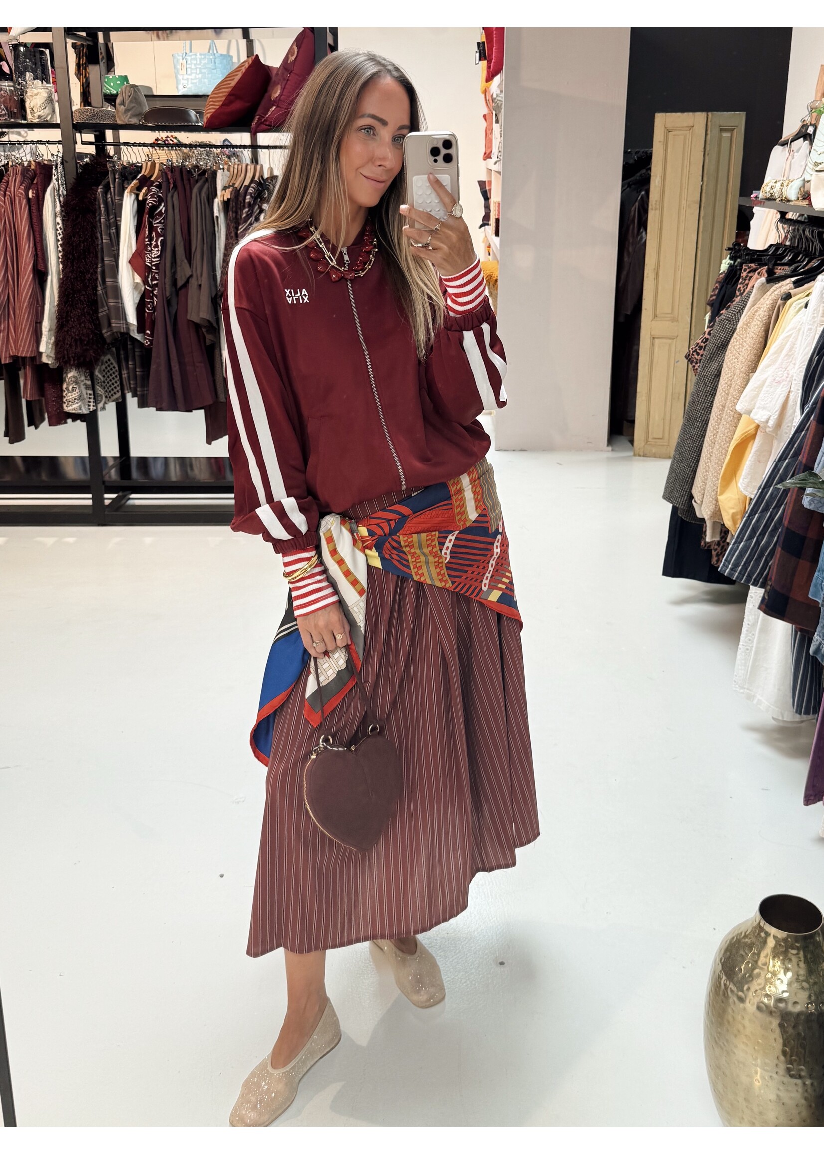 Skirt Bordeaux Striped