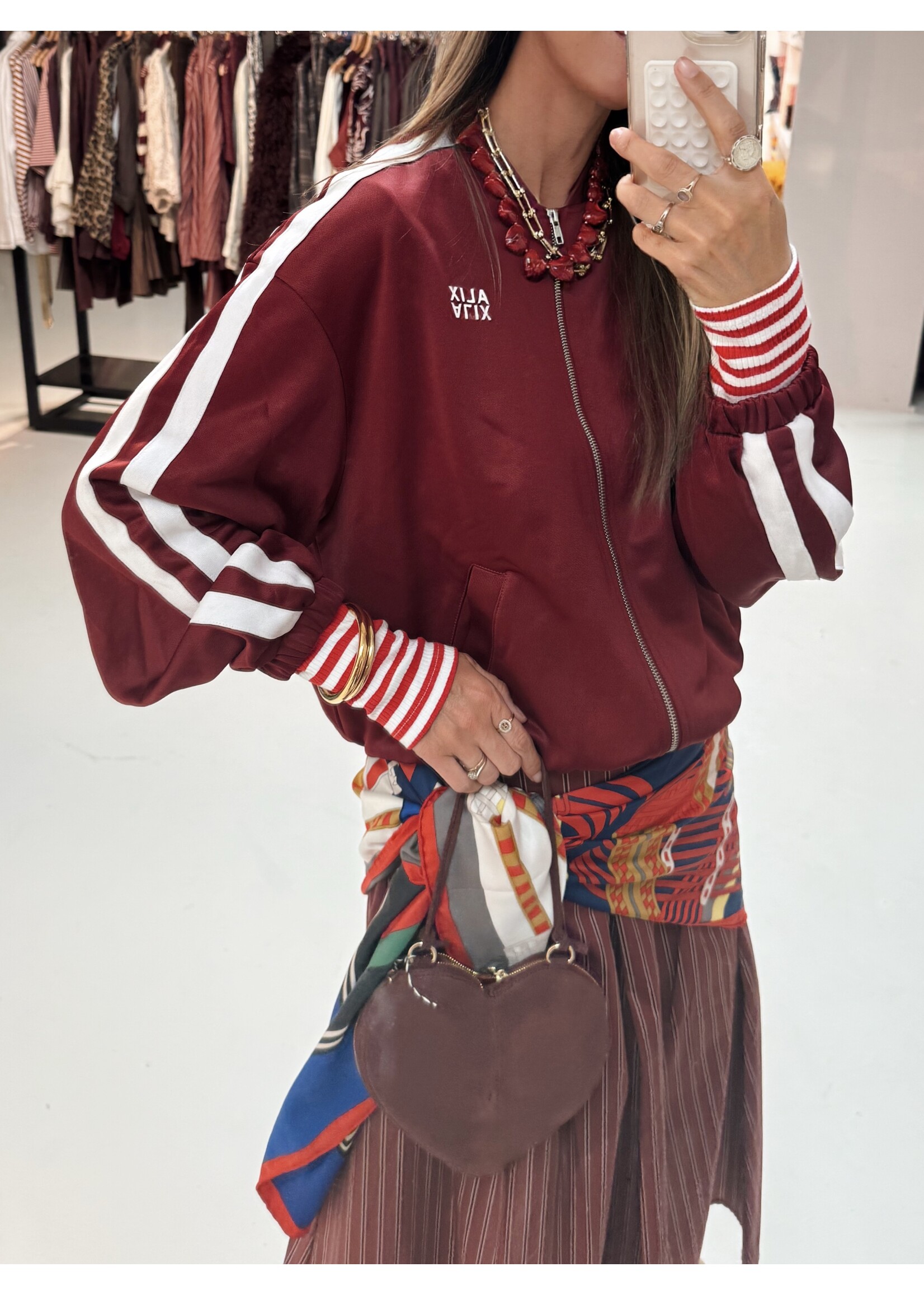 Skirt Bordeaux Striped