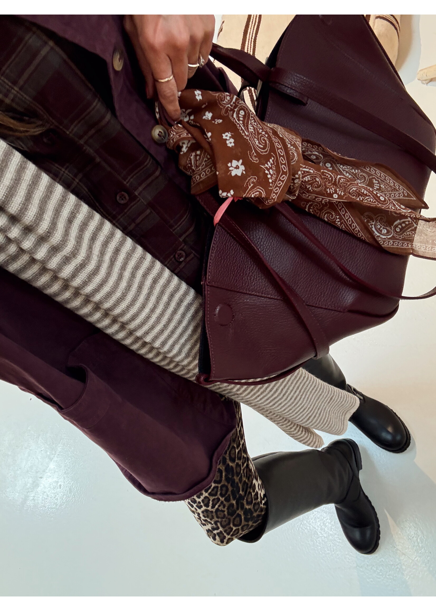 Bag Leather Burgundy