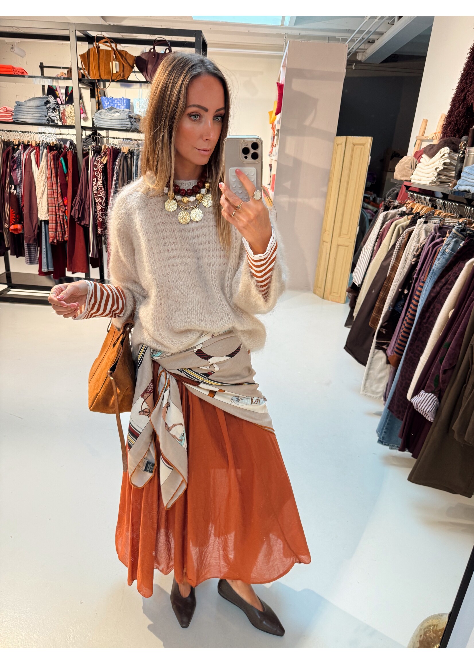 Maxi Skirt - Rust
