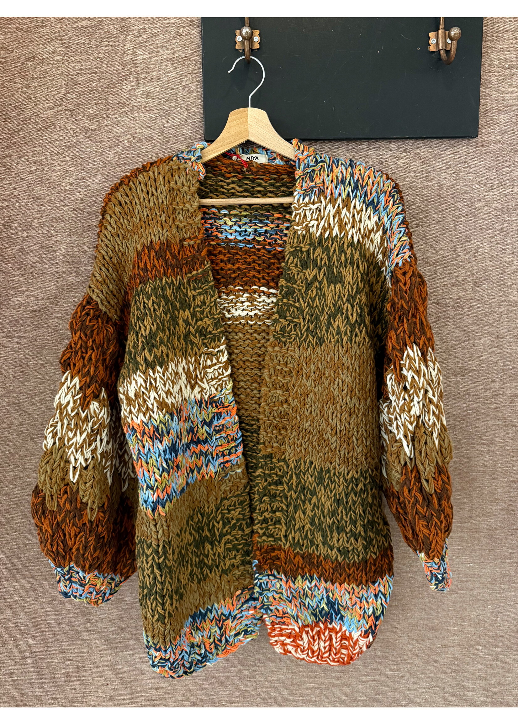 Cardigan - Rust/Blue