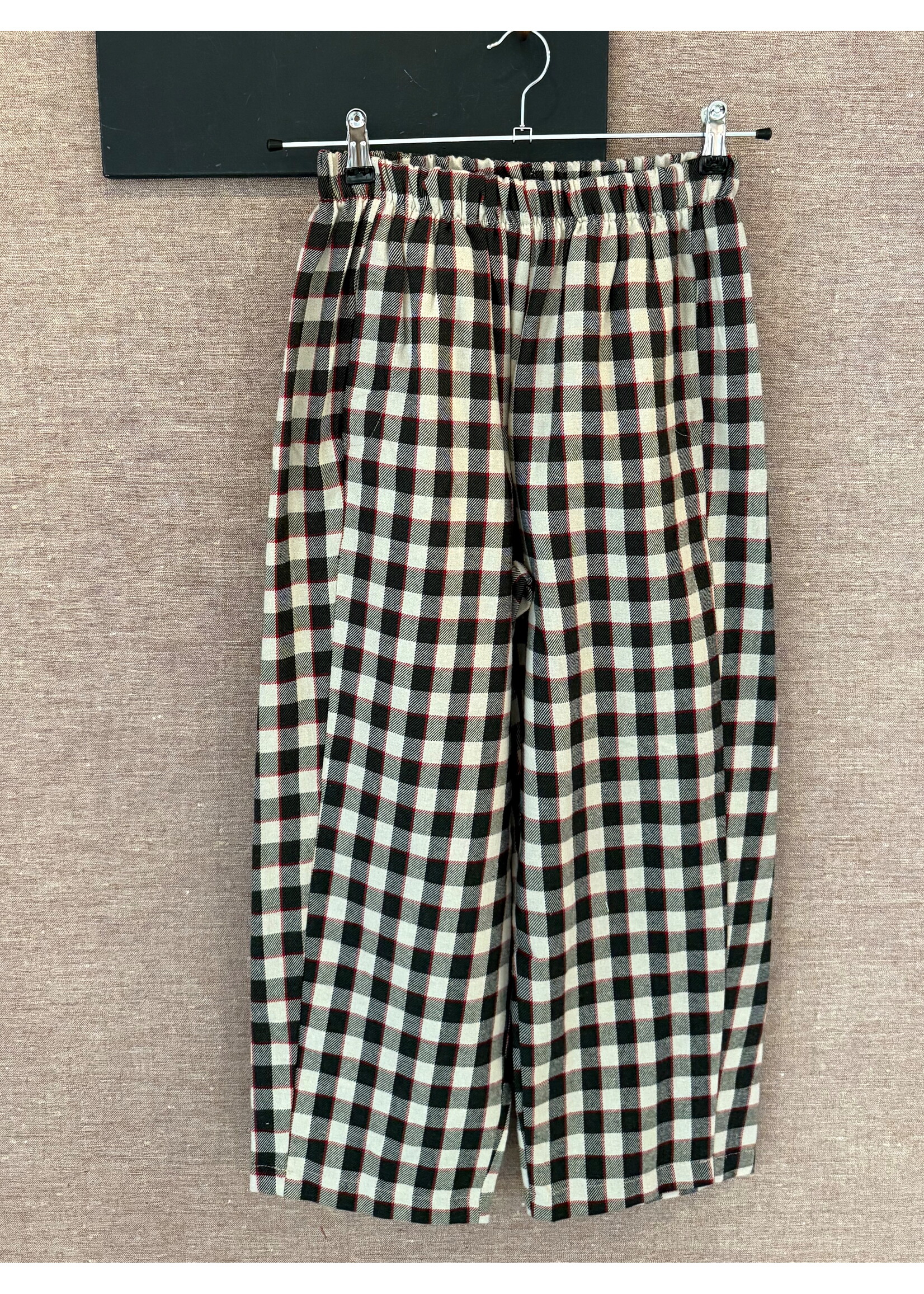 Checkered Pants 7/8 Black