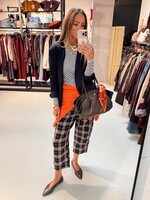 Checkered Pants 7/8 Blue