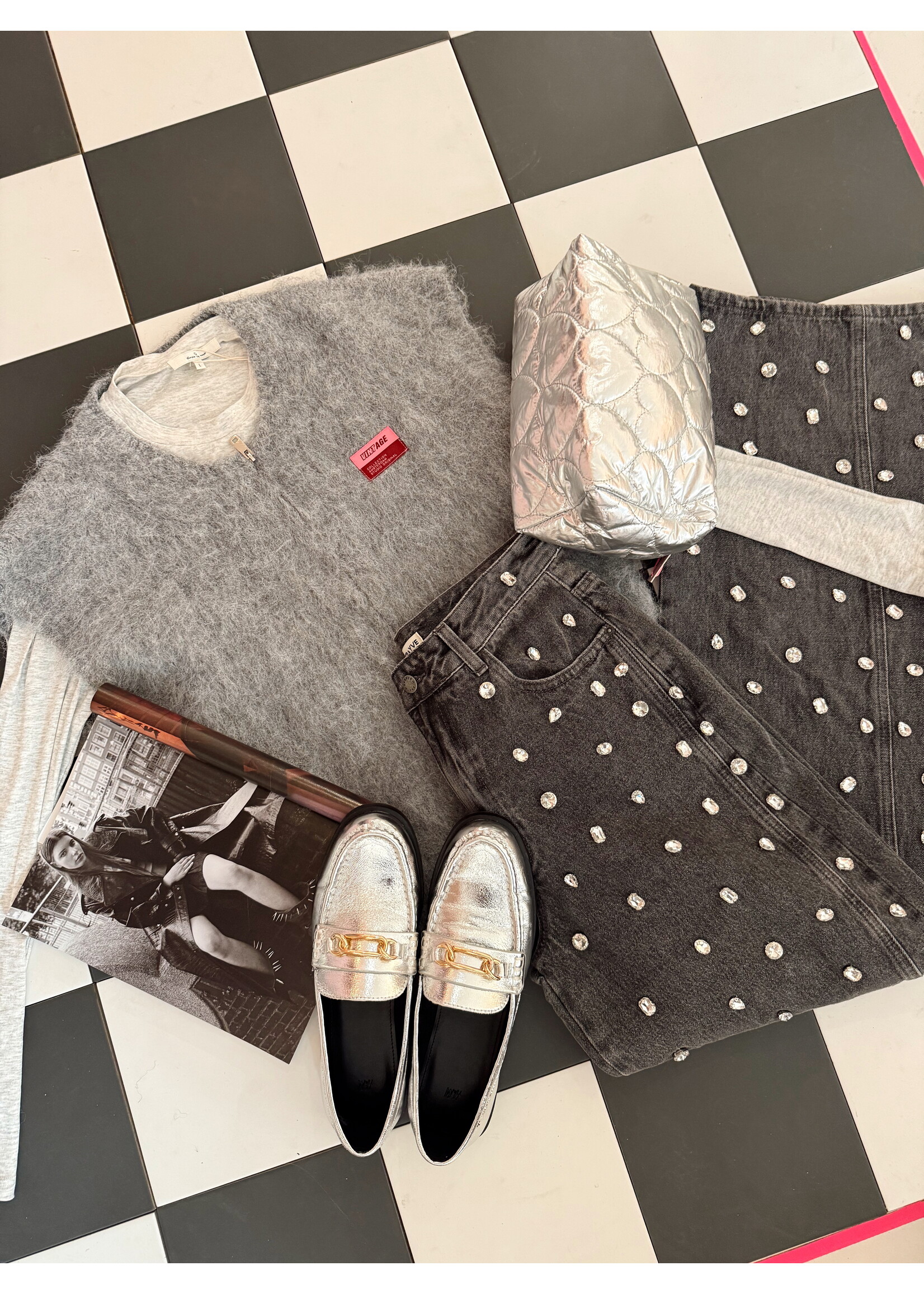 Hearts Metallic Pouch