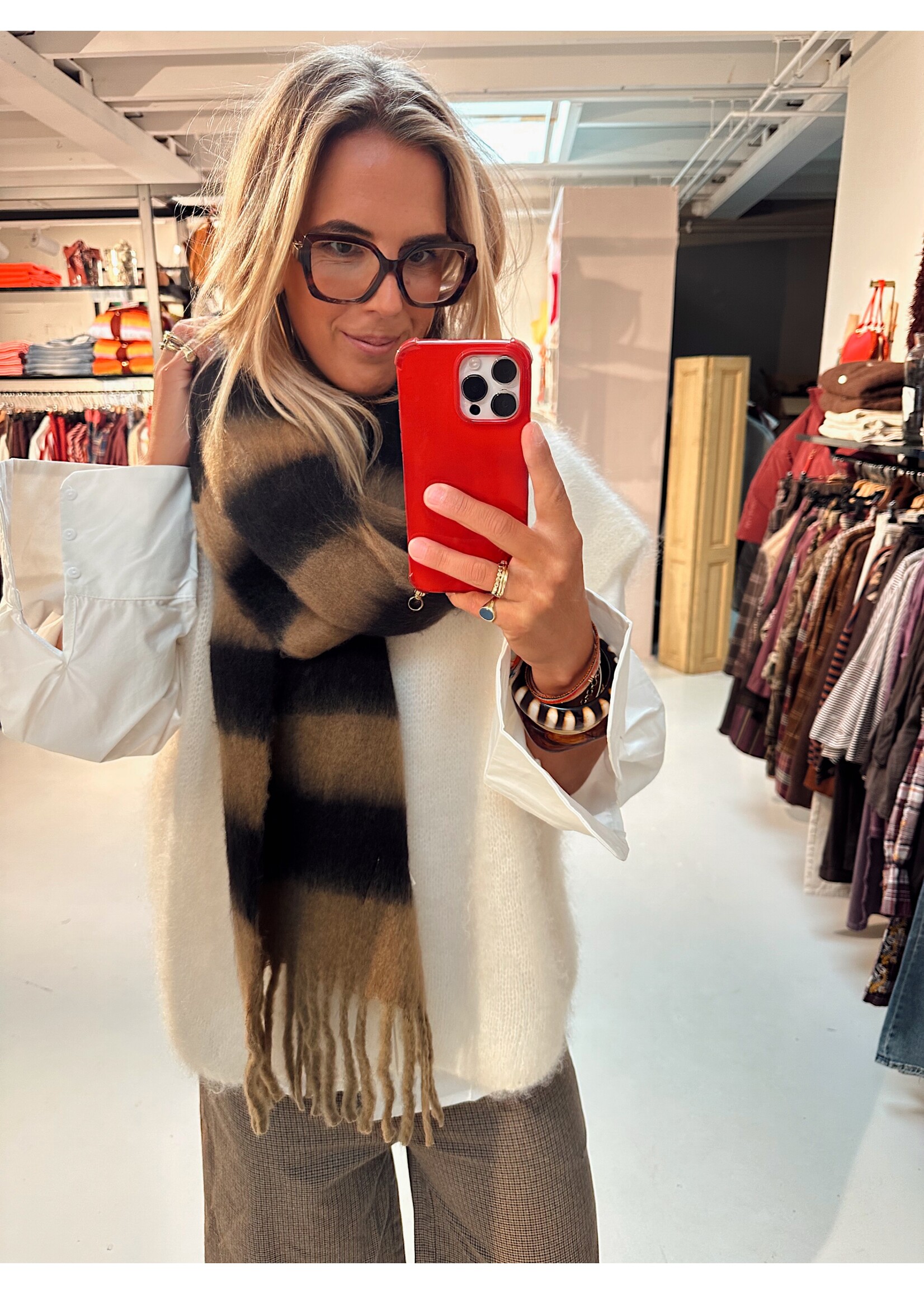 Tan-Brown Soft Scarf