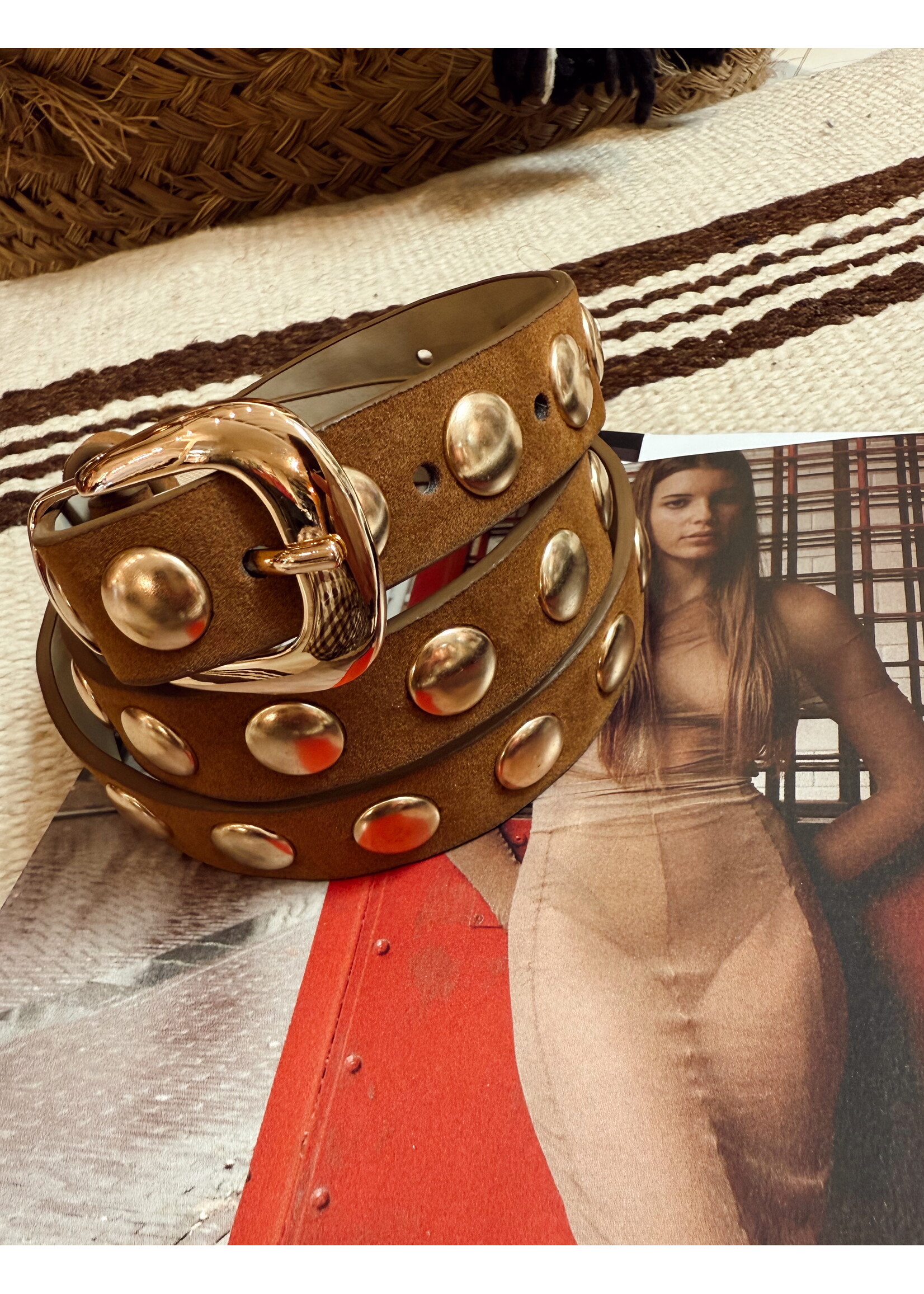 Brown Studded Belt