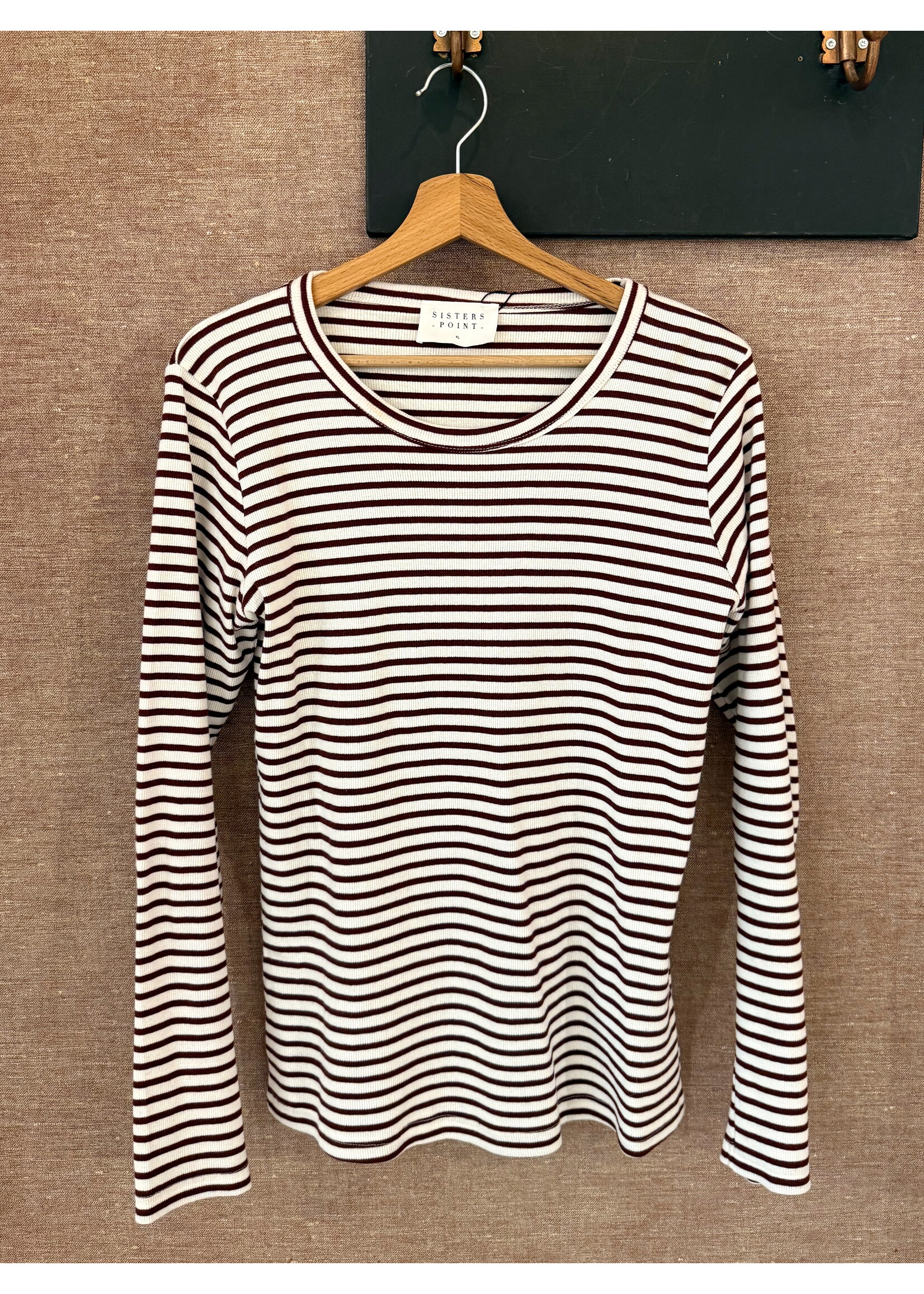 Striped Top - Cream/D.Bordeaux
