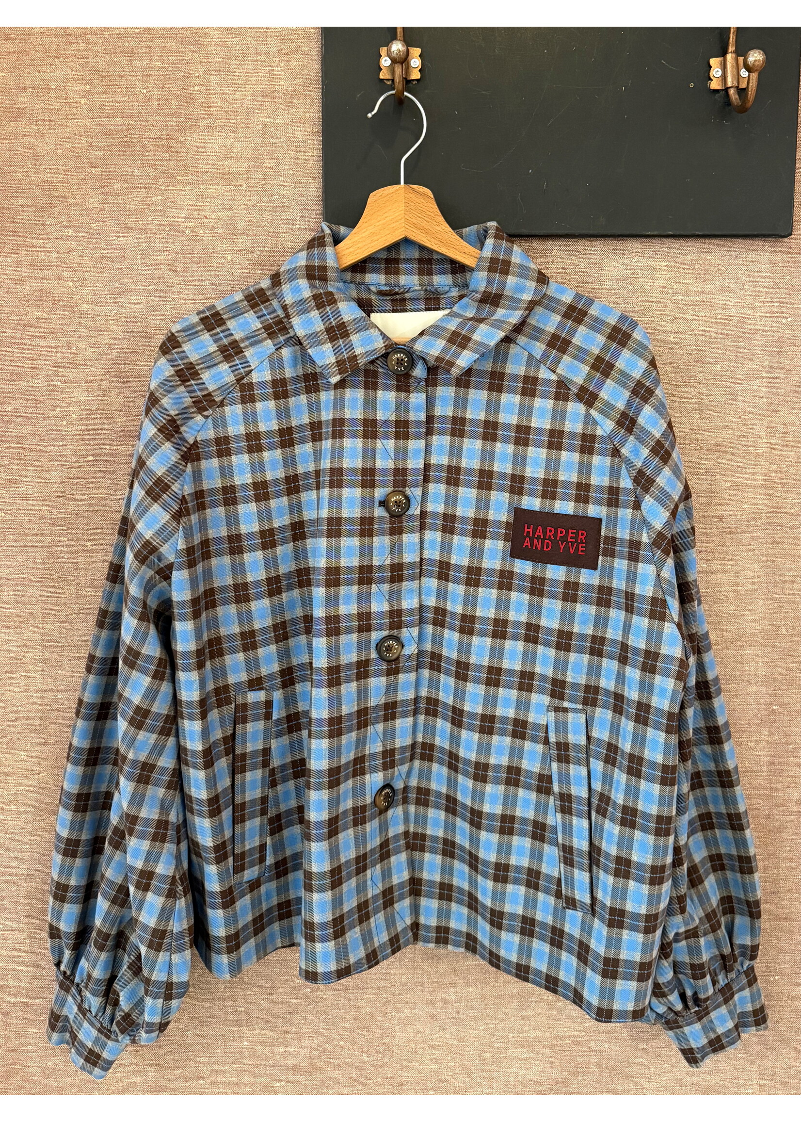 Checkered Jacket Blue/Burgundy