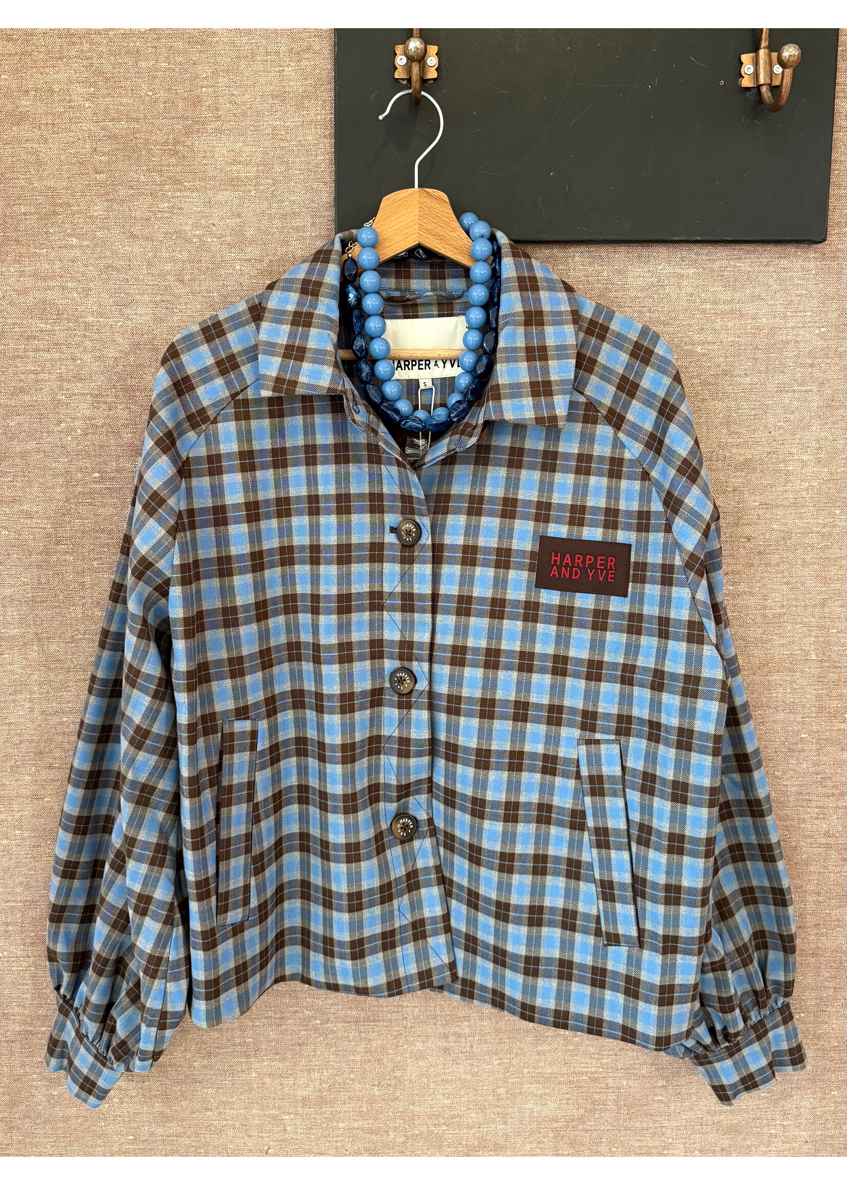 Checkered Jacket Blue/Burgundy